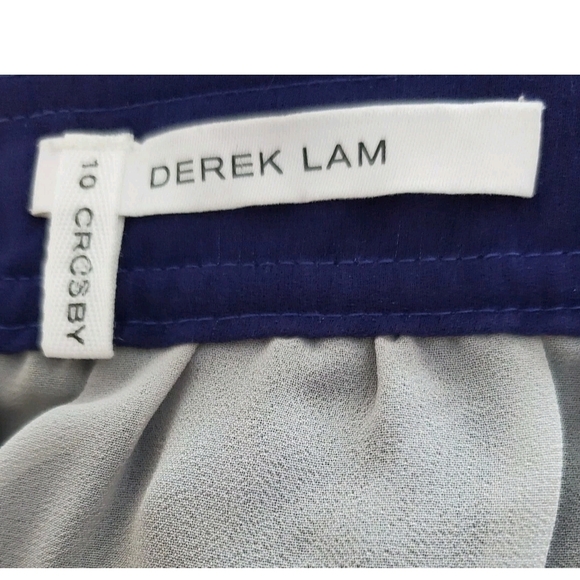 Derek Lam 10 Crosby Navy Blue Gray Floral Lined Skirt Womens Size 2 - Picture 5 of 5